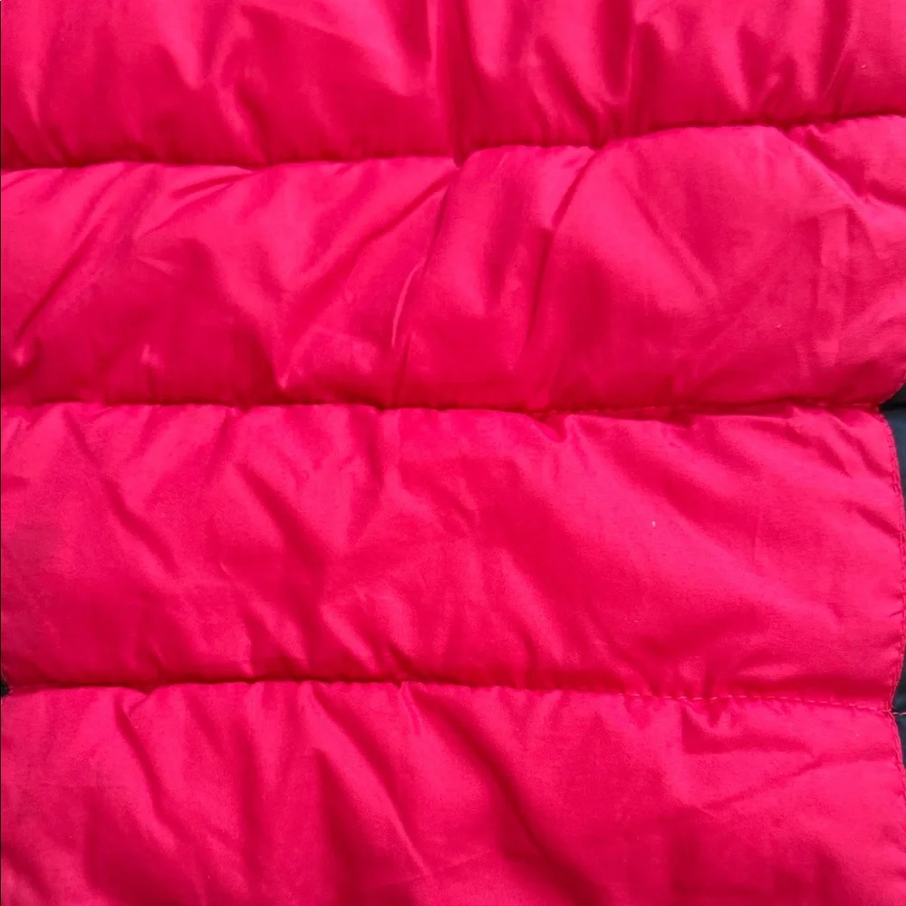 Vertical ‘9 Toddler Red and Black Hooded Fleeced Lined Puffer Jacket with Logo